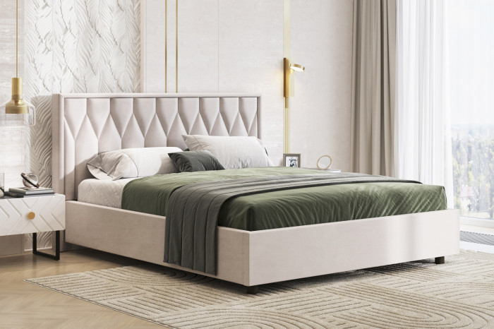 Кровать-10М с подъёмным основанием 1800 слоновая кость