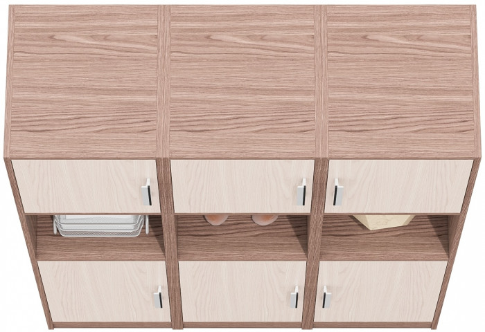 Три Пенала С-МД-СК9П к компьютерному столу С-МД-СК9, ясень шимо светлый/ясень шимо тёмный