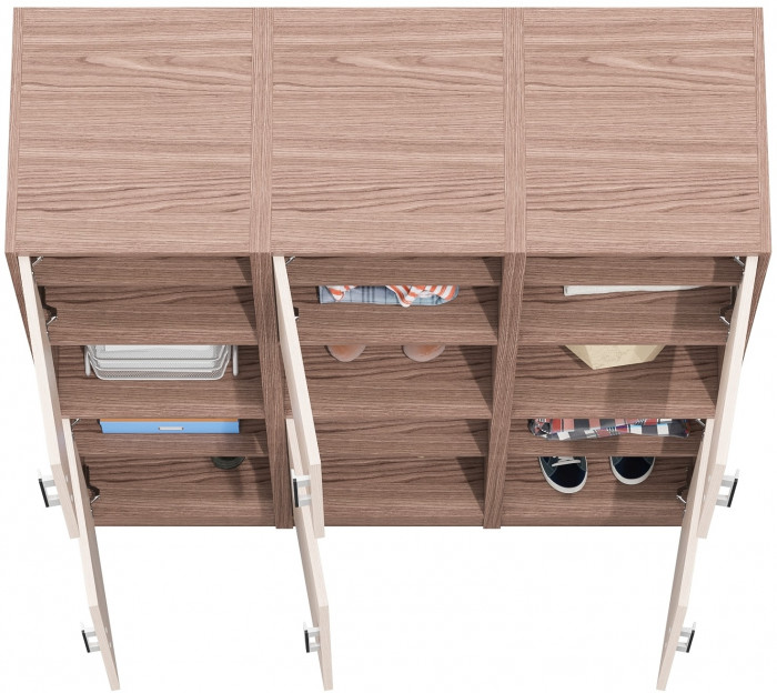 Три Пенала С-МД-СК9П к компьютерному столу С-МД-СК9, ясень шимо светлый/ясень шимо тёмный