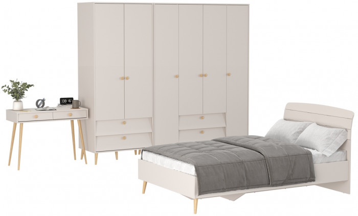 Афина Спальня 21-1200, кашемир серый