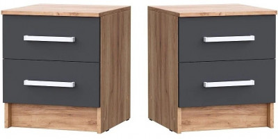 Мартина Тумбы прикроватные (Крафт / Графит)