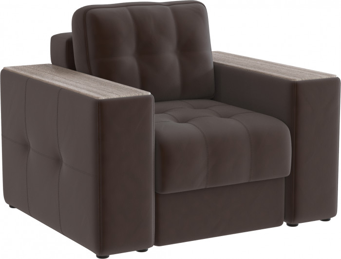 Кресло Виконт, Коричневый/Сандал белый МДФ