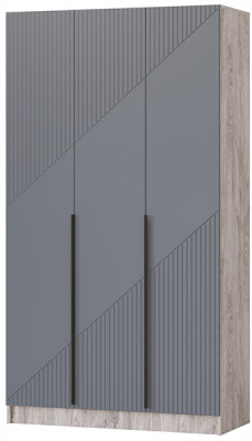 Шкаф Авис 1,2, Дуб эндгрейн/Графит