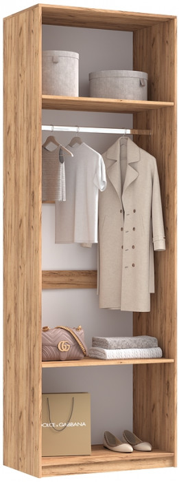 Тумба косметическая со шкафом 2х-ств Марвэл, Крафт золотой/Браш графит