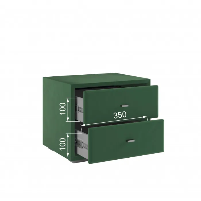 Тумба прикроватная интерьерная, изумруд