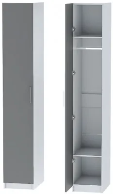 Шкаф-пенал №1 "Иннэс-7" - Белый/Графит