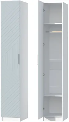 Шкаф-пенал №1 "Иннэс-7" - Белый/Монблан Р-856