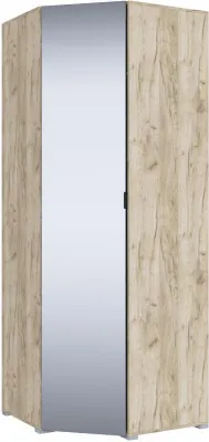 Шкаф угловой с зеркалом "Теана" - Крафт серый