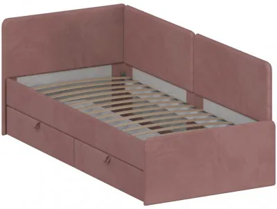 Кровать Тото 90х200 с ящиками, Микровелюр-27