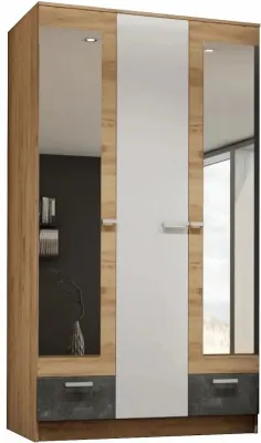 Адель Шкаф 1,2, вотан/Белый глянец