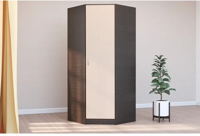 Кэт-7 Шкаф угловой (Крафт золотой / Миндаль)