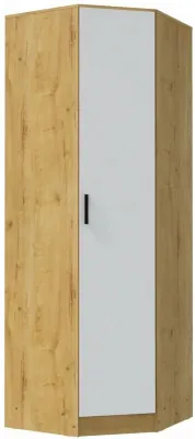 Шкаф угловой ЛДСП Эра, вотан/Белый глянец