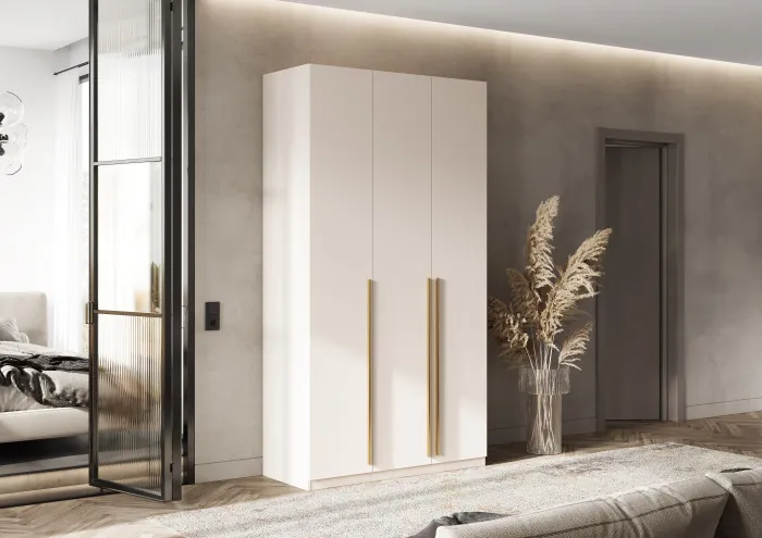 Ларго Шкаф 3-х створчатый 1200 (1 полка/3ящика), Кашемир