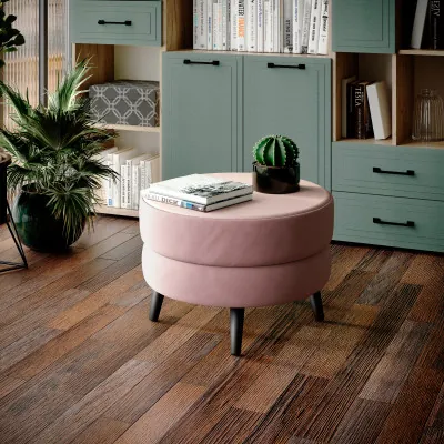 Стол журнальный "Рамус", Пыльная роза/МДФ пудра