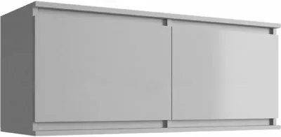 Челси Полка навесная (Антресоль малая) (Белый глянец, Белый)