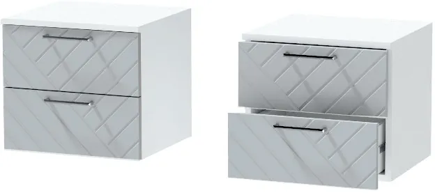 Тумба-6 прикроватная подвесная "Иннэс-7", Белый/Монблан Р-866