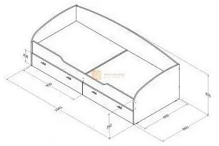Модульная детская Соня (Соня 1 + Соня 2), Дуб молочный / Голубой