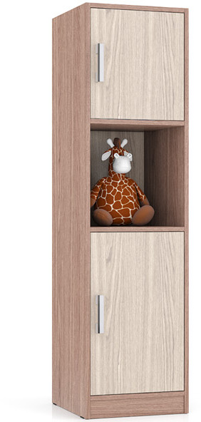 Пенал С-МД-СК9П к компьютерному столу С-МД-СК9, цвет ясень шимо светлый/ясень шимо тёмный, ШхГхВ 43х45х160 см., универсальная сборка