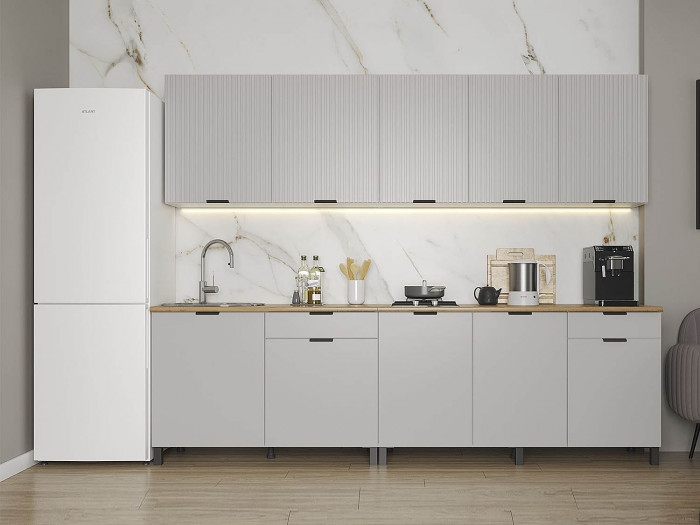 Кухня Венера 2700 МДФ Кашемир фрезерованный