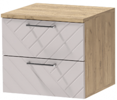 Тумба-6 прикроватная подвесная "Иннэс-7", Крафт золотой/Грэй софт