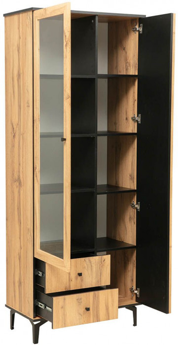 Модульная гостиная Либерти 5 (опора h150) Дуб вотан/Черный