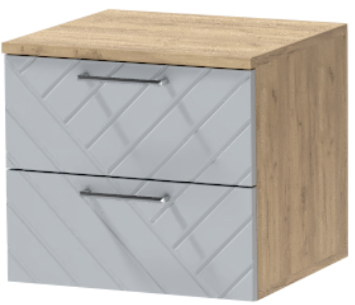 Тумба-6 прикроватная подвесная "Иннэс-7", Крафт золотой/Монблан Р-866