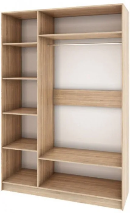 Мадлен Шкаф 3-хств. дуб сонома/МДФ дуб шале мореный