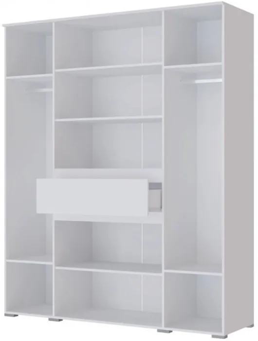 Плейона Шкаф 4-х створчатый белый