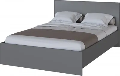 Плейона Кровать 1400 графит серый