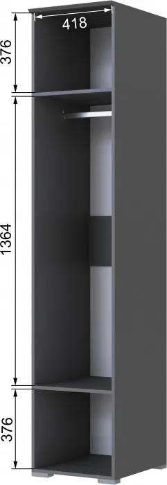 Плейона Пенал графит серый