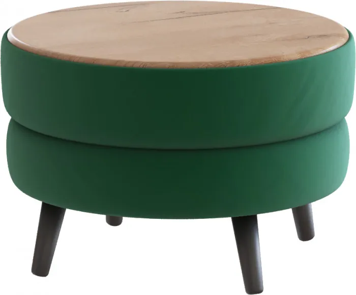 Стол журнальный "Рамус", Изумруд/МДФ дуб канадский