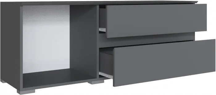 Тумба ТВ малая Плейона, Графит серый
