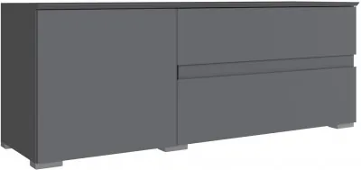 Тумба ТВ малая Плейона, Графит серый