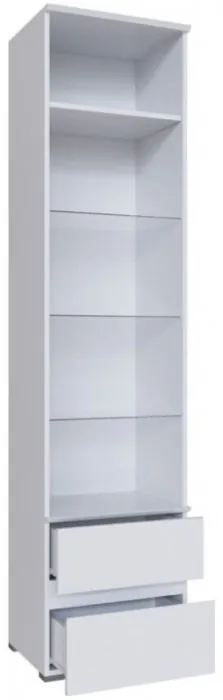 Плейона Пенал-витрина белый