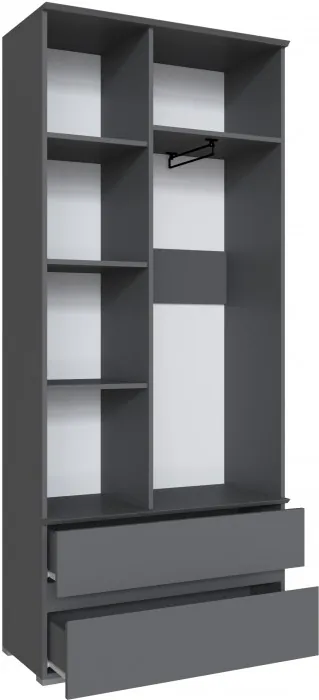 Плейона Шкаф графит серый