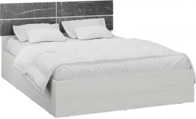 Теана Кровать 140+ПМ, ясень анкор светлый/мрамор дарк