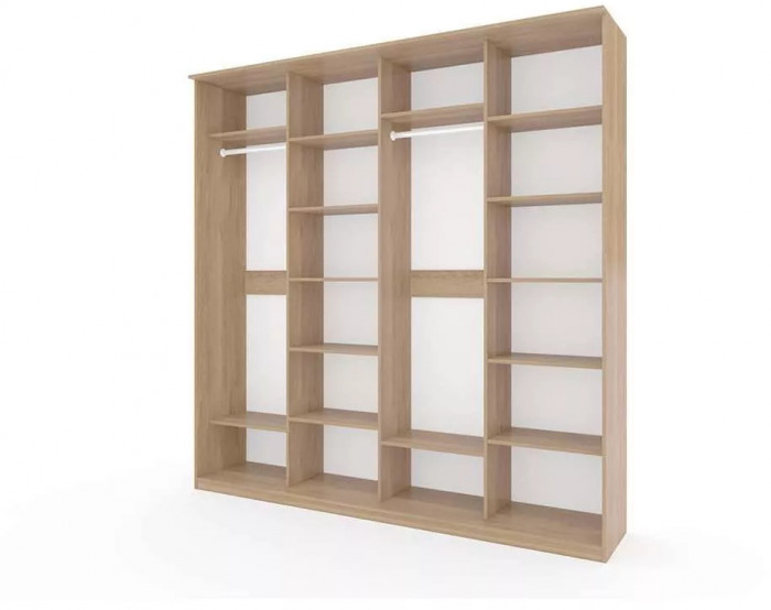 Шкаф купе Модерн 2362х600 4-х дверный 4-х секционный зеркало ясень