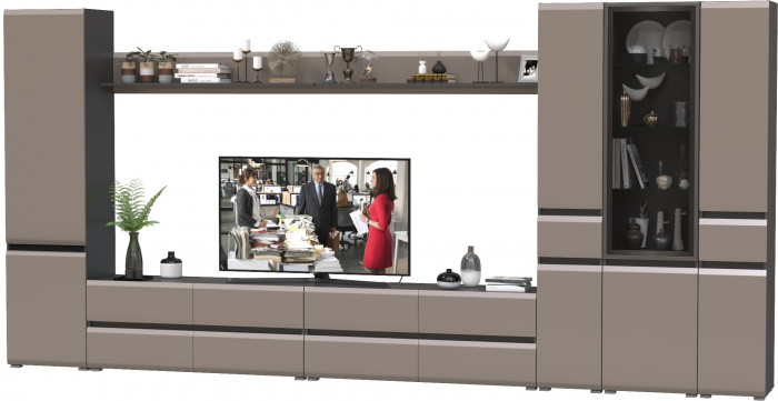 Сидней Комплектация № 113, корпус: антрацит/фасады: МДФ веллюто капучино