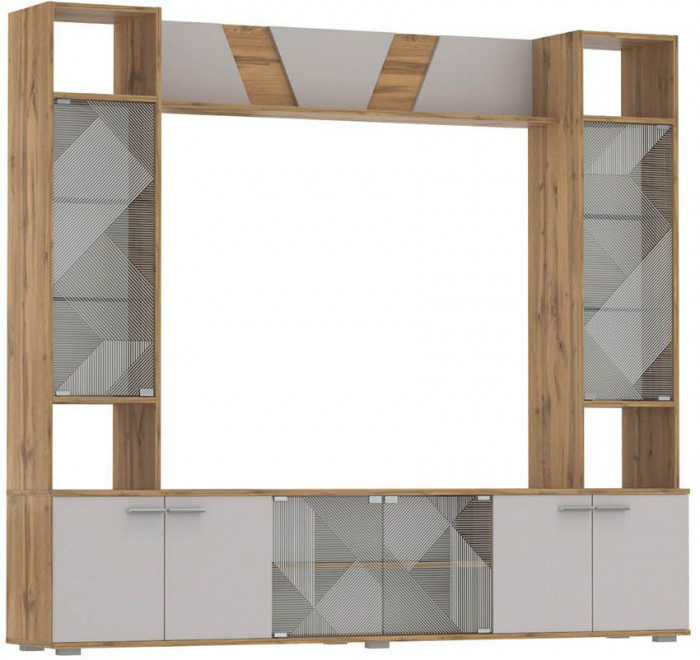 63.03 Тумба для ТВ Дуб золотой/Кашемир