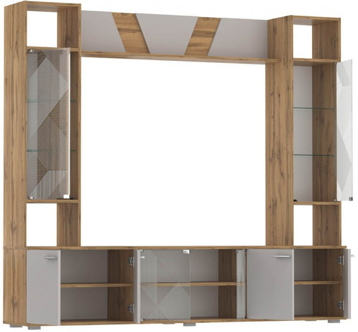 63.03 Тумба для ТВ Дуб золотой/Кашемир