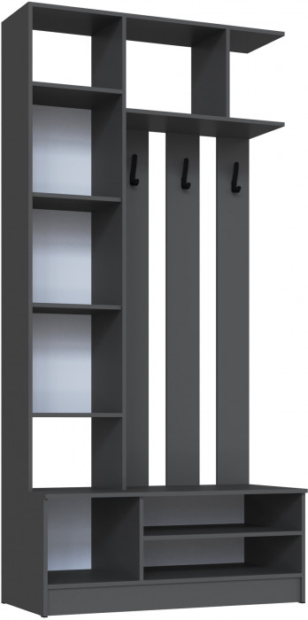 Набор мебели для прихожей "Мадрид", Графит серый