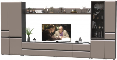 Сидней Комплектация № 114, корпус: антрацит/фасады: МДФ веллюто капучино