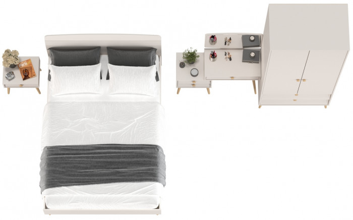 Афина Спальня 22-1400, кашемир серый