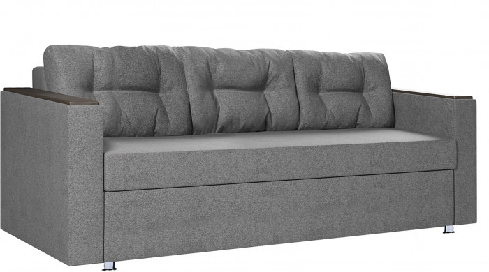 Диван-кровать Атлант2, еврокнижка, рогожка, 140х190, серый