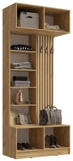 Прихожая Роджина (Белый глянец, Дуб Крафт Золотой)