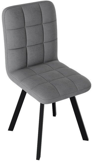 Франк ДП 2-17 Стул (паук) (Белый матовый/Микровелюр Серый)