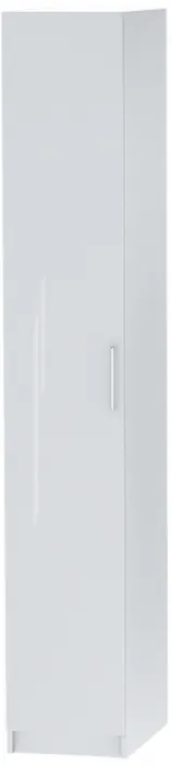 Шкаф-пенал №1 "Иннэс-7" - Белый/Белый глянец