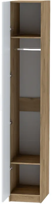 Шкаф-пенал №1 "Иннэс-7" - Крафт золотой/Белый