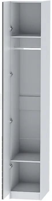 Шкаф-пенал №1 "Иннэс-7" - Белый/Бетон графит