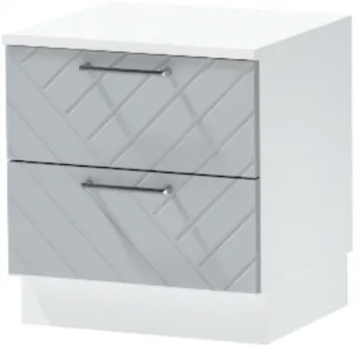 Тумба-6 прикроватная напольная "Иннэс-7", Белый/Монблан Р-866